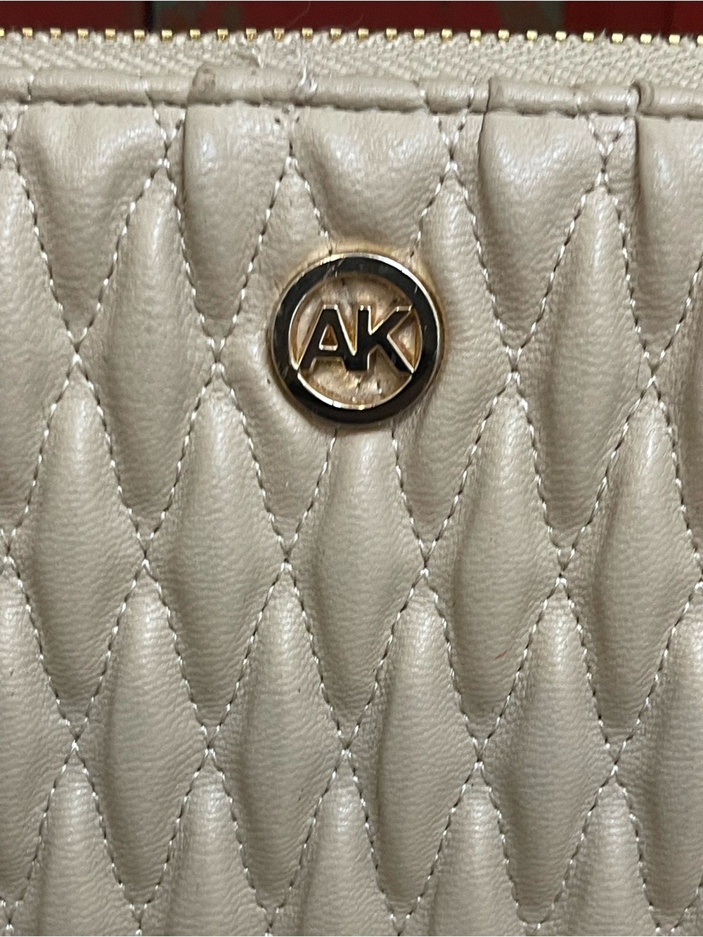 Anne Klein Quilted Ruched Zip Around Wristlet - Picture 3 of 9